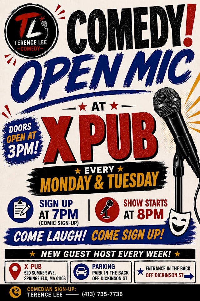 Image principale de Springfield Comedy Open Mic at X Pub