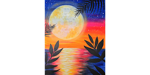 Image principale de Tropical Moonlight - Paint and Sip in Tyler | Classpop!™