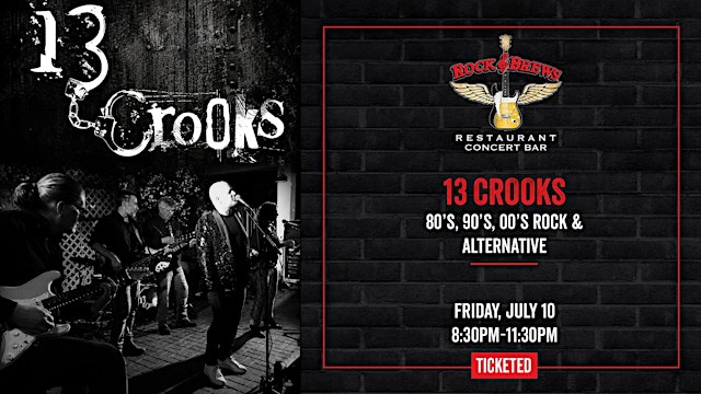 Image principale de 13 CROOKS @ Rock & Brews Royal Oak