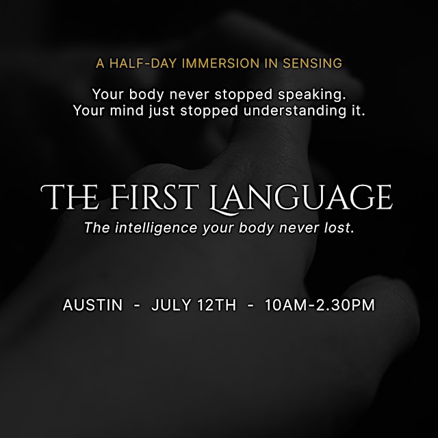 Image principale de First Language - a half day immersion in sensing