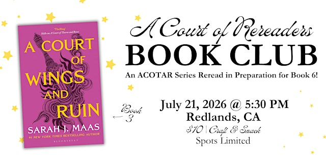 Primaire afbeelding van A Court of Rereaders Book Club ACOTAR Book #3 - ✨ Book Bedazzling ✨