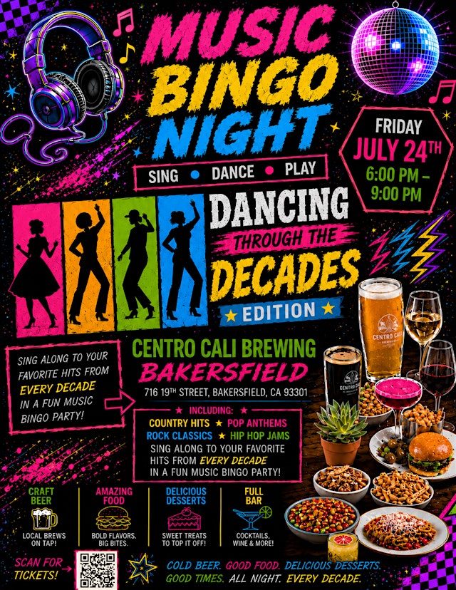 Image principale de Music Bingo Night @ Centro Cali Brewing