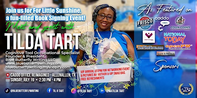 Hauptbild für Join us for For Little Sunshine, a fun-filled Book Signing Event!