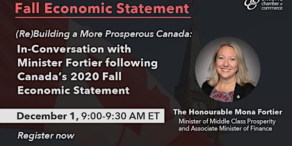 In-Conversation with Minister Fortier following Canada's Economic Statement