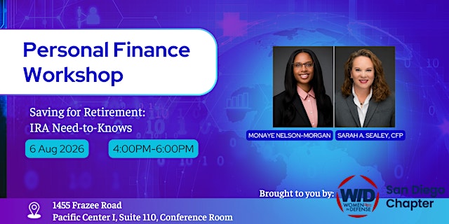 Immagine principale di Personal Finance Workshop - Saving for Retirement: IRA Need-to-Knows