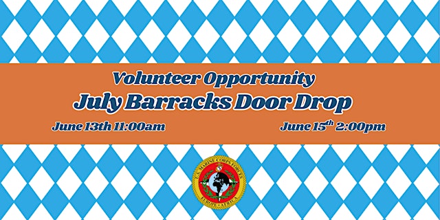 Imagen principal de Volunteer Opportunity: July Barracks Door Drop