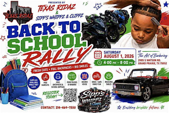 Image principale de Texas Ridaz x Whippz & Clippz Back to School Rally