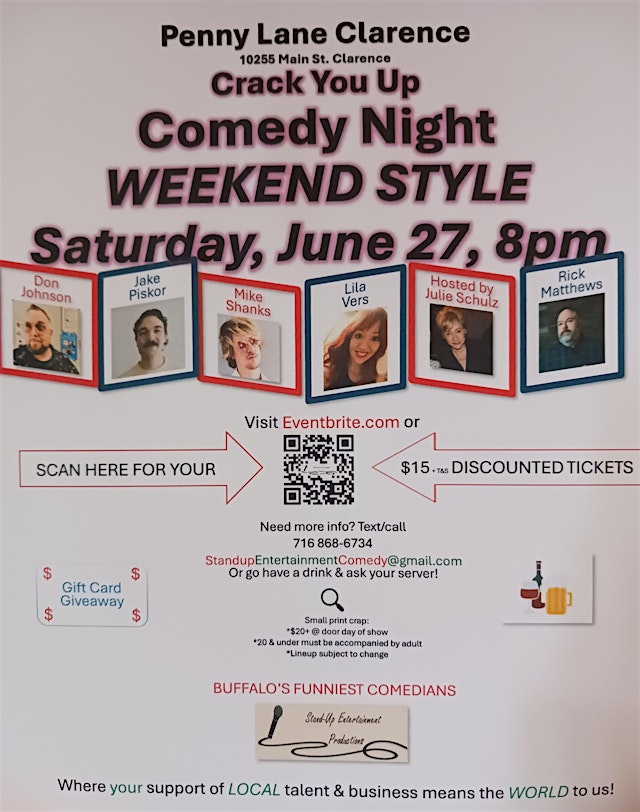 Image principale de Crack You Up Monthly Comedy Night WEEKEND STYLE