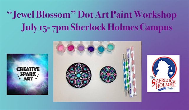 Image principale de "Jewel Blossom" Dot Rock Painting Workshop