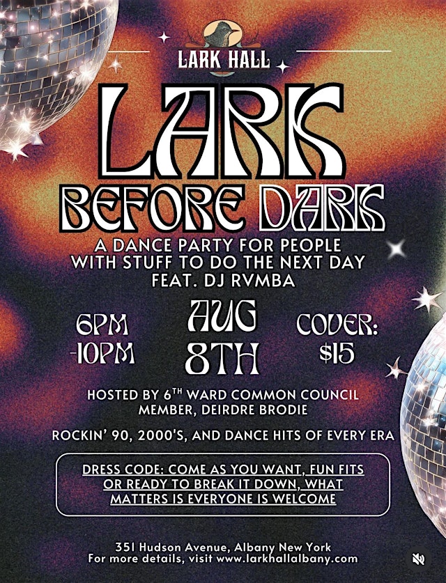 Imagen principal de Lark Before Dark Dance Party with DJ RVMBA