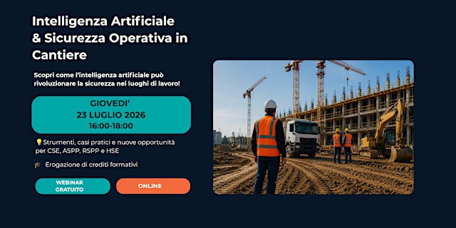 Image principale de Intelligenza Artificiale e Sicurezza Operativa in Cantiere