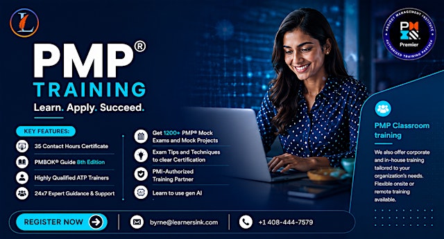 Image principale de Confirmed PMP 4 Days Classroom Training in San Bernardino, CA