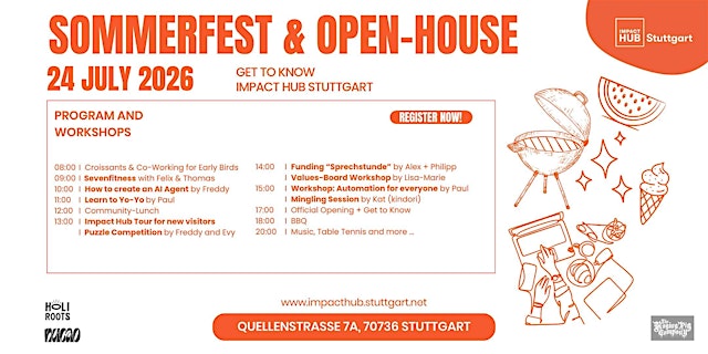 Imagen principal de Sommerfest & Open House @ImpactHubStuttgart