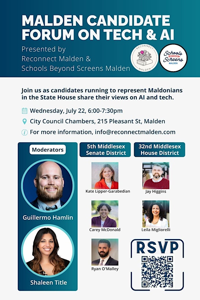 Imagem principal de Malden Candidate Forum on Tech & AI