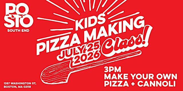 Image principale de Kid's Pizza Making Class At Posto - South End!