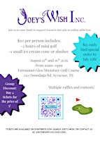 Joey’s Wish Inc.’s annual putt putt fundraiser!