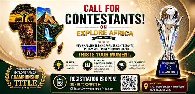Imagen principal de Call for Contestants - Explore Africa Quiz