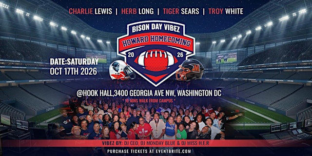 Image principale de 2026 Howard Homecoming Bison Day Vibez After-Game Party