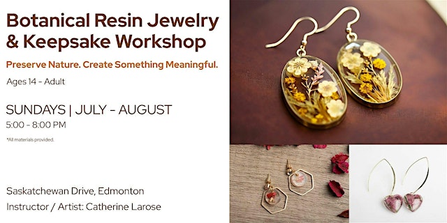 Image principale de Botanical Resin Jewelry & Keepsake Workshop