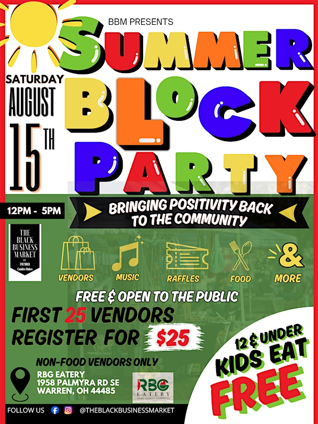 Image principale de Black Business Market: Summer Block Party