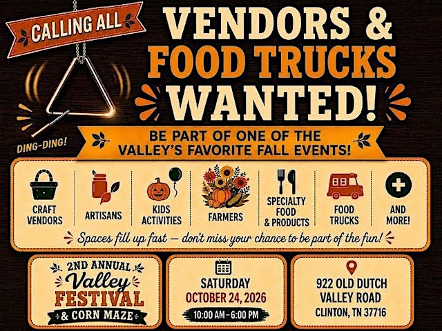 Image principale de THE 2ND ANNUAL TENNESSEE VALLEY FESTIVAL AND CORN MAZE