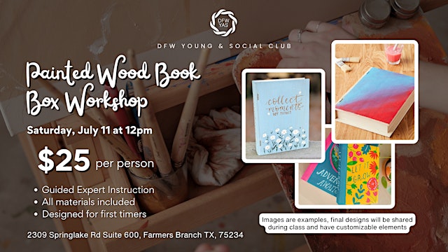 Image principale de Painted Wood Book Box Workshop