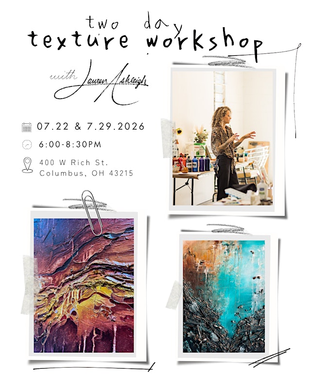 Image principale de Two-Day Texture Art Workshop with Lauren Ashleigh