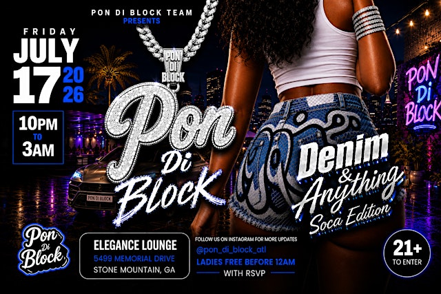 Pon Di Block (Denim & Anything Soca Edition) primary image