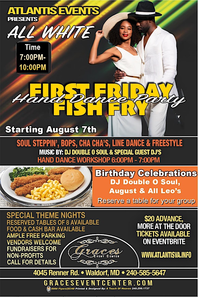 Image principale de First Friday All White Hand Dance @ Graces Event Center