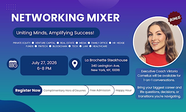 Imagem principal de Networking Mixer | Private Equity | Venture Capital | Law | Fintech