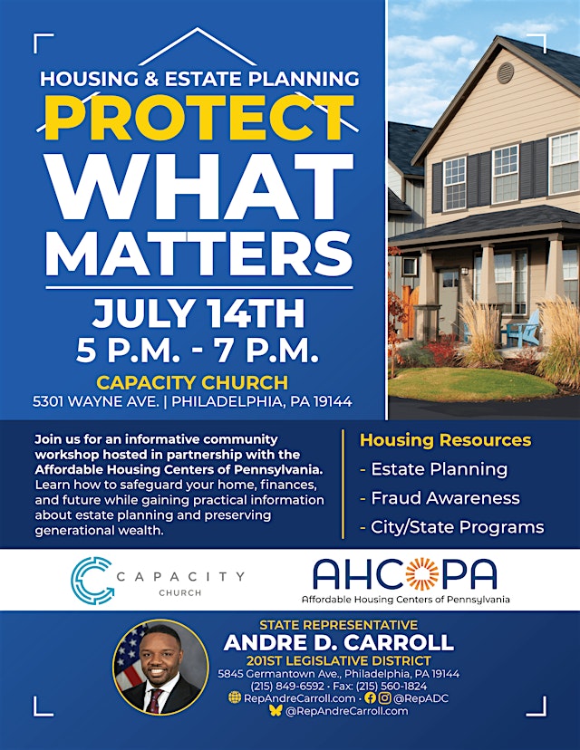 Immagine principale di Build It. Protect It. Pass It On. W/ State Rep. Andre D. Carroll's Office