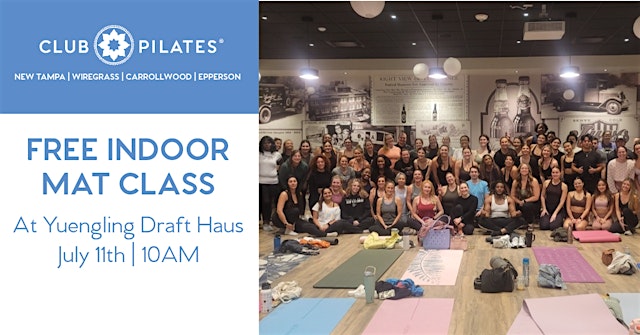 Primaire afbeelding van Join Club Pilates for a FREE Pilates Mat Class at Yuengling Draft Haus!