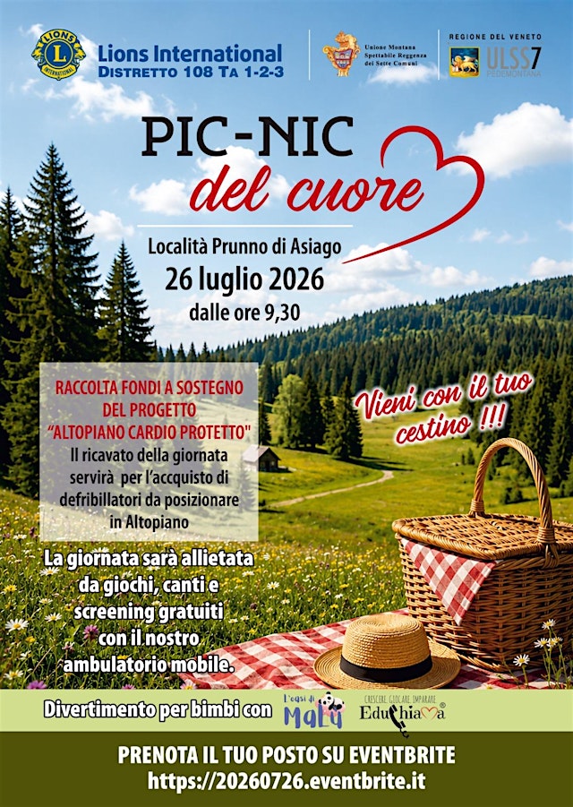 Image principale de Pic-Nic del Cuore: “Altopiano Cardio Protetto”