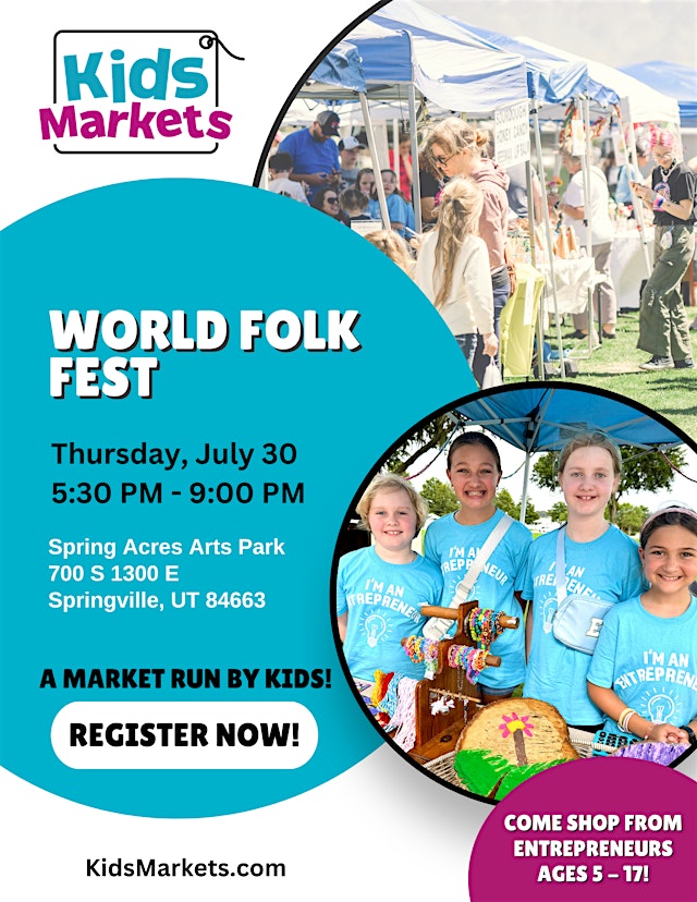 Image principale de Kids Market at World Folk Fest