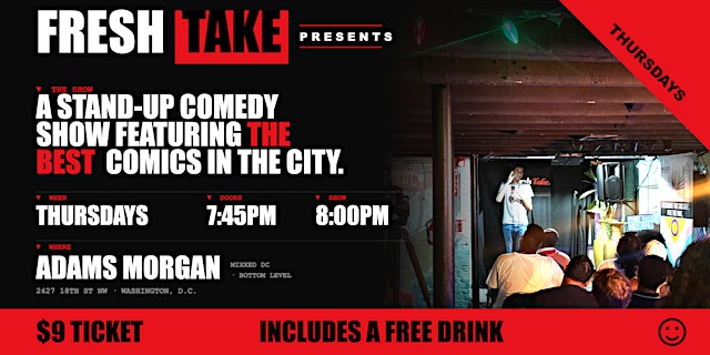 Image principale de Stand-Up Comedy Show in Adams Morgan | AC and Free Drinks
