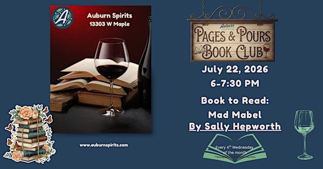 Pages and Pours Auburn Bookclub primary image