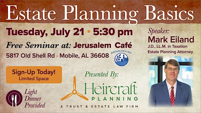 Image principale de Free Estate Planning Seminar in West Mobile