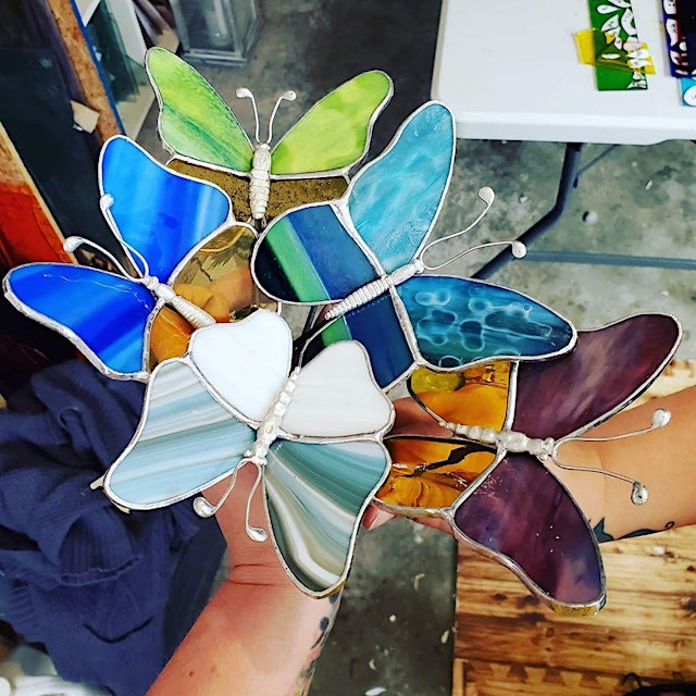 Image principale de Stained Glass Butterflies at the Ashbel Woodward Museum