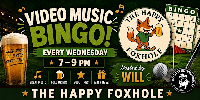 Image principale de Video Music Bingo at The Happy Foxhole