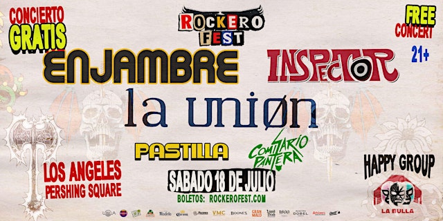 Image principale de FREE EVENT! Enjambre, Inspector, La Union y Mas! GRATIS!
