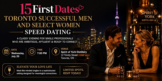 Hauptbild für Toronto Successful Men and Select Women Speed Dating (30s and 40s)