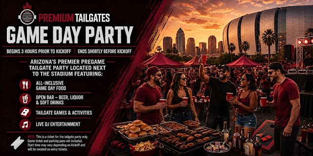 Image principale de Premium Tailgate Party: Arizona Cardinals vs. Las Vegas Raiders