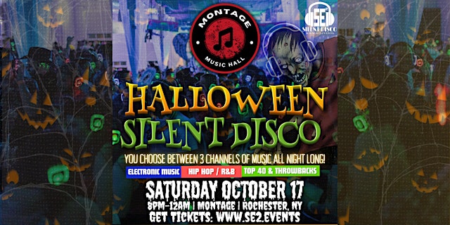 Image principale de Halloween Silent Disco at Montage Music Hall (Rochester) - 10/17/26