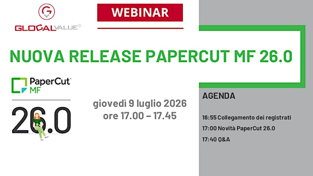 Image principale de Nuova Release PaperCut MF 26.0