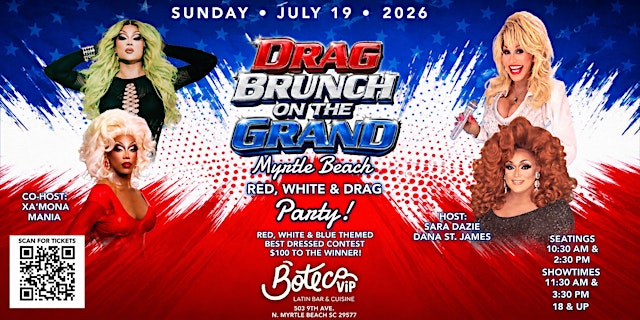 Image principale de 7/19/26- Drag Brunch on the Grand @ Boteco VIP @ 2:30pm Seating