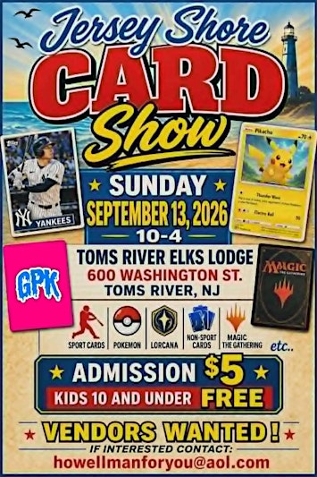 pokemon card show new jersey Garden State Trading Thursday Night TCGfest & Sports Card Show Jersey City TCG Show by