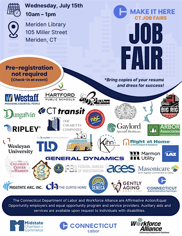 Imagem principal do evento CT Job Fair - Meriden