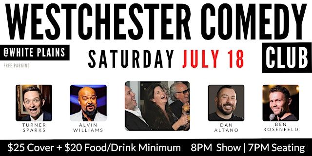 Image principale de Westchester Comedy Club @ WP: Turner Sparks, Alvin Williams & friends