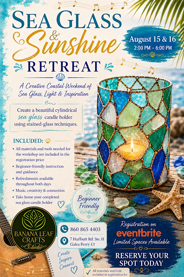 Image principale de Sunshine Retreat/ Sea Glass Stained Glass Workshop