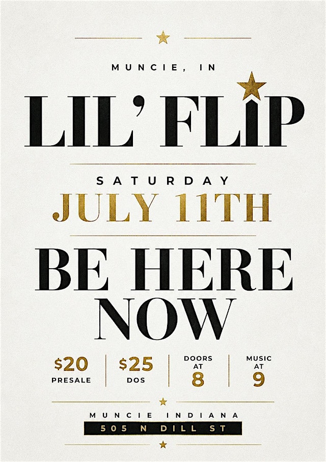 Primaire afbeelding van Lil' Flip Last Minute Be Here Now Show!